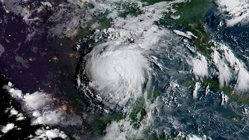 Hurricane Harvey, seen from space
