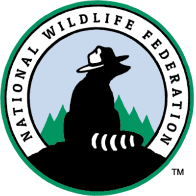 A racoon wears a hat and the words above it read, "National Wildlife Federation"