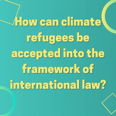 How can climate refugees be accepted into the framework of international climate law?